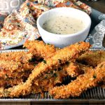 Portabello Fries with Béchamel Mustard Dipping Sauce | www.lifeloveandgoodfood.com