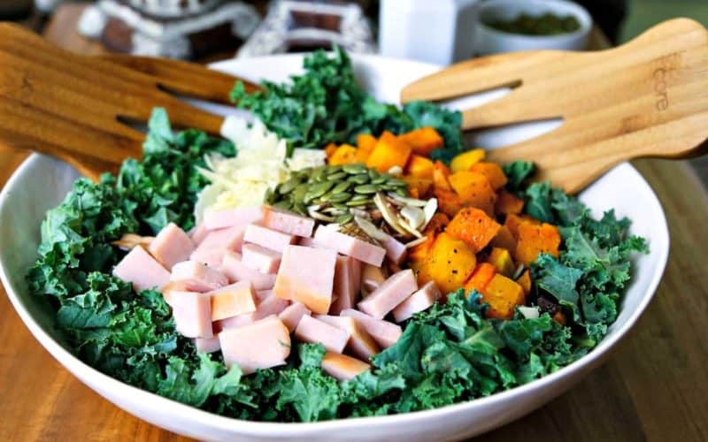 Butternut Squash Kale Salad with Turkey | Life, Love, and Good Food