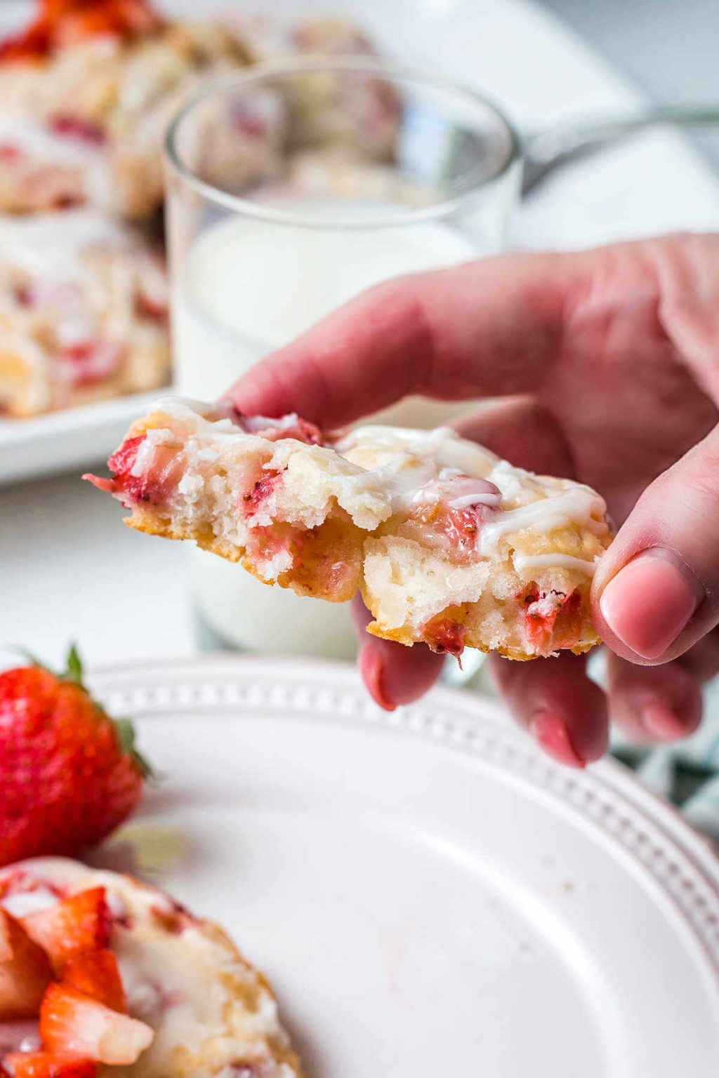 How To Make Glazed Strawberry Buttermilk Biscuits Life Love And