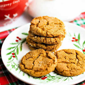 A close up of food on a plate, with Ginger Cookies
