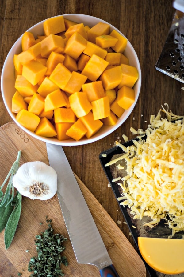 Butternut Squash Italian Sausage Pasta Bake ingredients