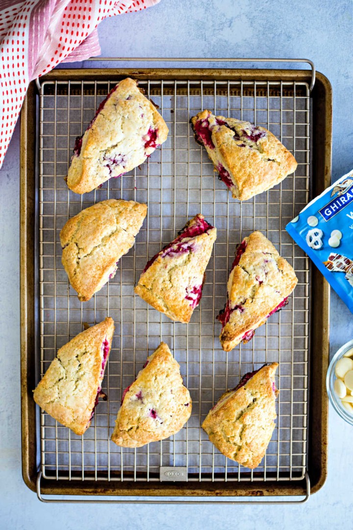 Raspberry Scones with White Chocolate Drizzle Life, Love, and Good Food