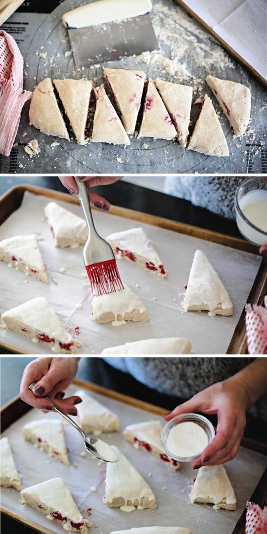 Raspberry Scones with White Chocolate Drizzle Life, Love, and Good Food