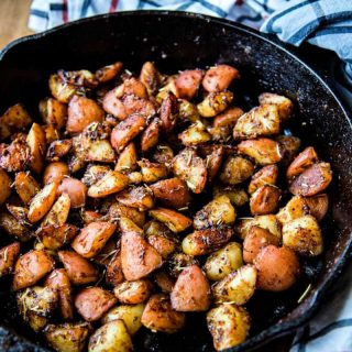roasted red potatoes in cast iron
