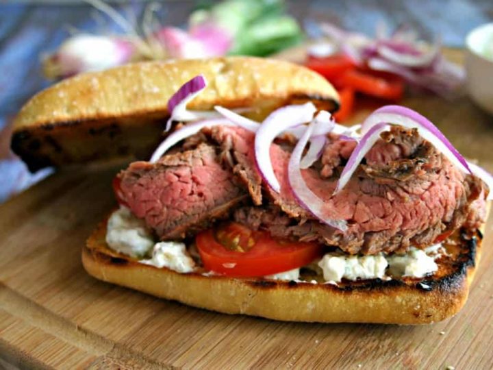 Gyro Style Steak Sandwich