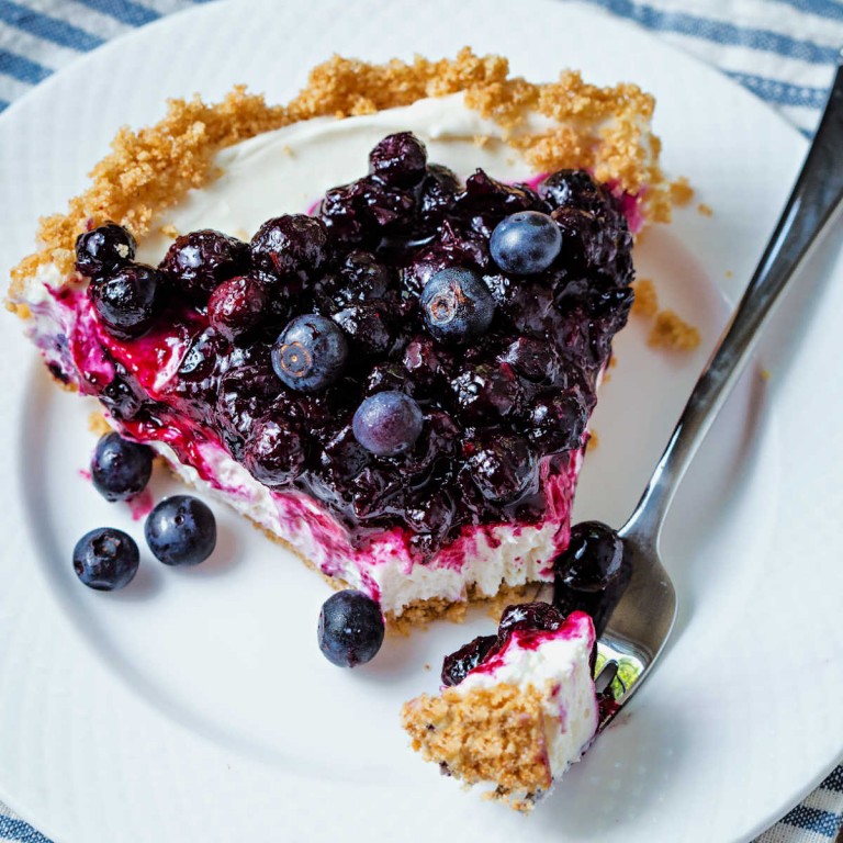 ﻿No Bake Blueberry Cheesecake