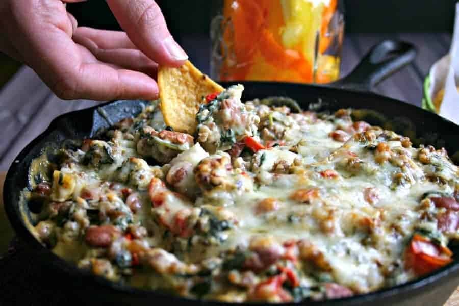 Sausage, Bean, and Spinach Dip | Life, Love, and Good Food