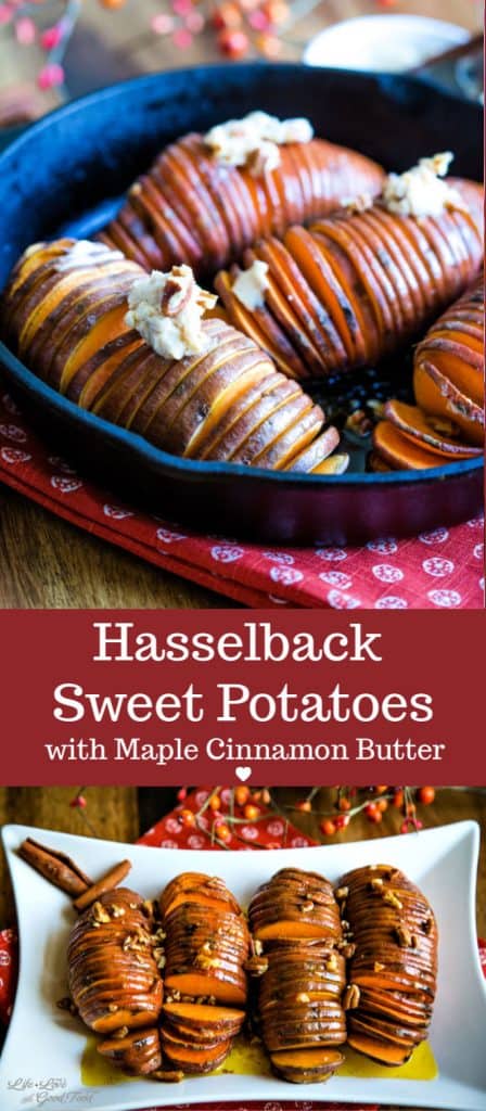 Hasselback Sweet Potatoes With Maple Cinnamon Butter - Life, Love, And ...