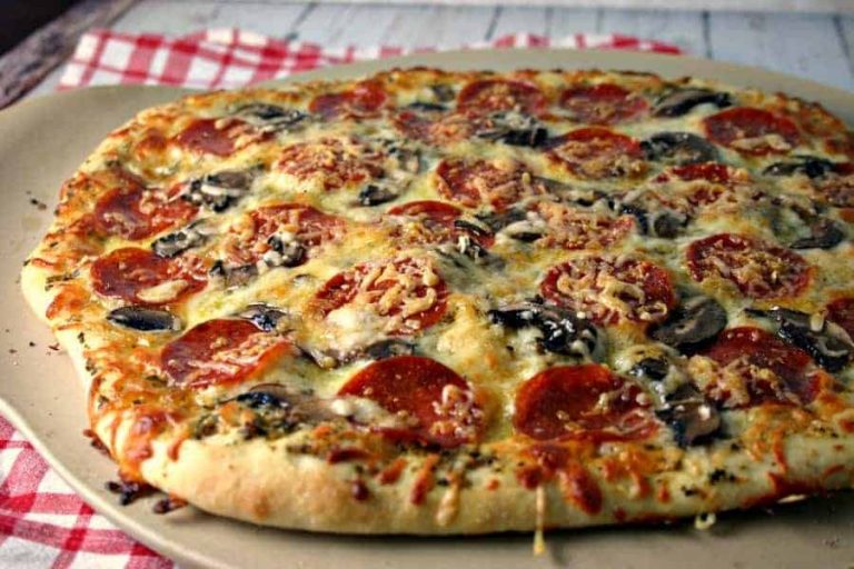 Pepperoni Pesto Pizza & Homemade Pizza Dough
