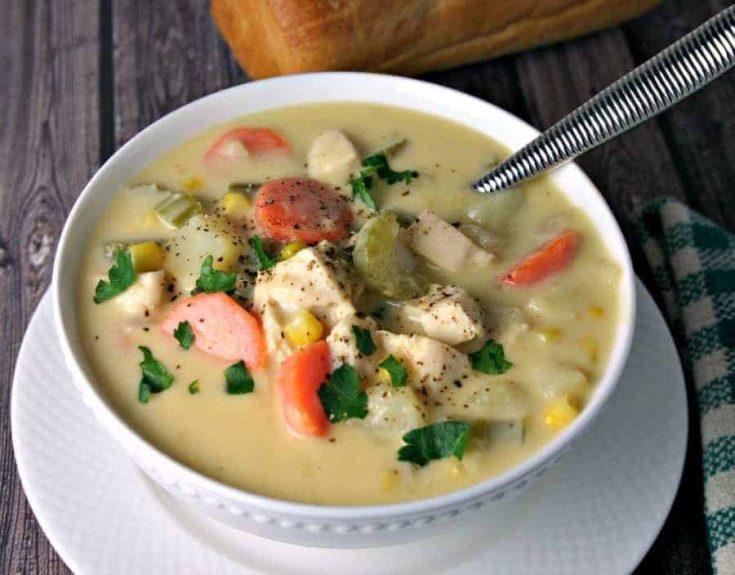 Cheesy Chicken Vegetable Chowder - Life, Love, and Good Food