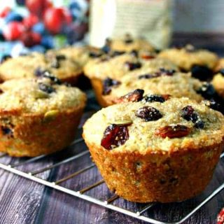 A close up of Super Berry 10 Grain Muffins