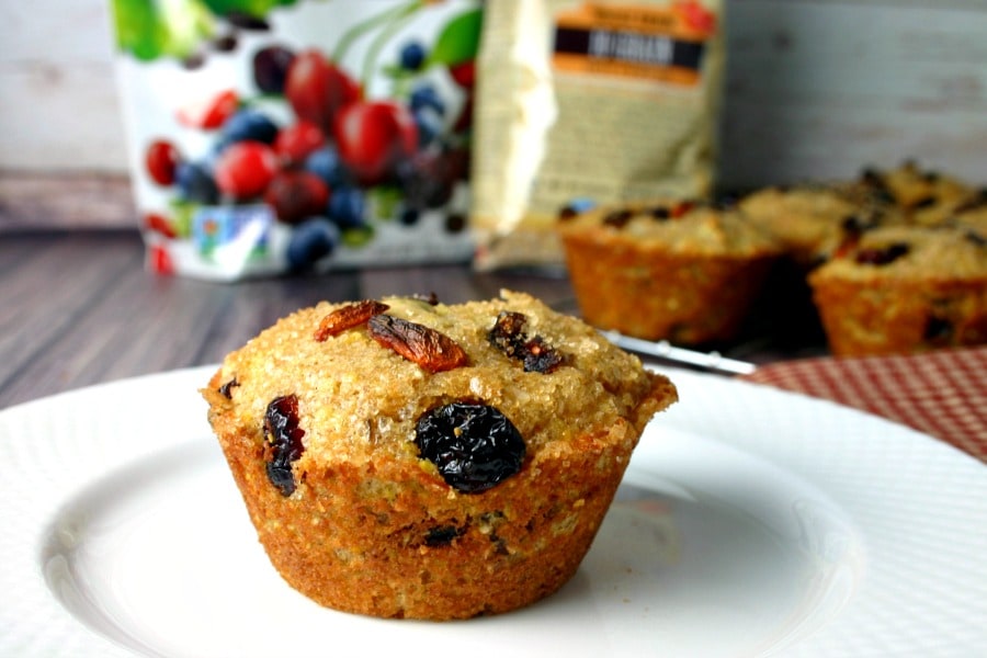 A close up of Super Berry 10 Grain Muffins