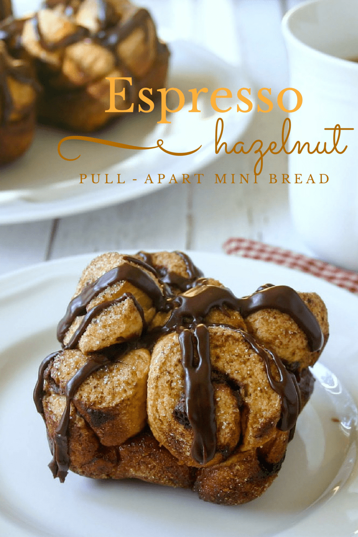 Espresso Hazelnut Pull-Apart Mini Bread | Life, Love, and Good Food