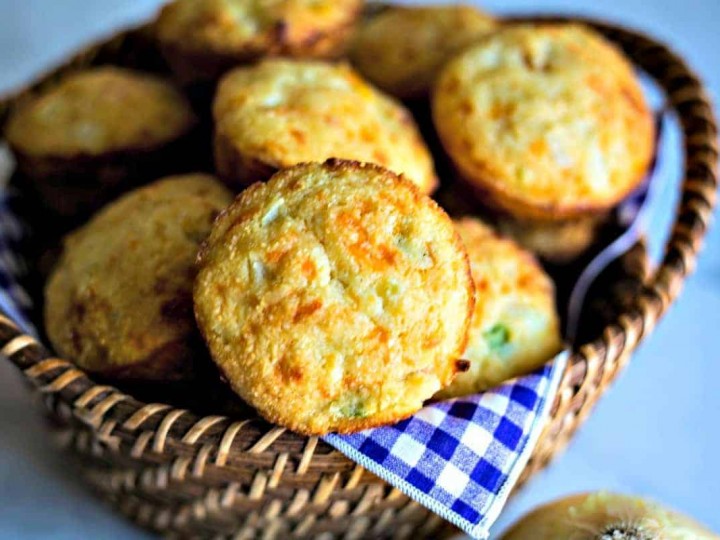 Mexican Cornbread Muffins close up shot