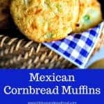 Moist and cheesy, these sweet jalapeño cornbread muffins are perfect your next fish fry, chili supper, or soup night. #Mexicancornbread #cornbreadmuffins