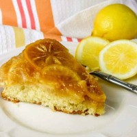 Meyer Lemon Upside Down Polenta Cake | Life, Love, and Good Food