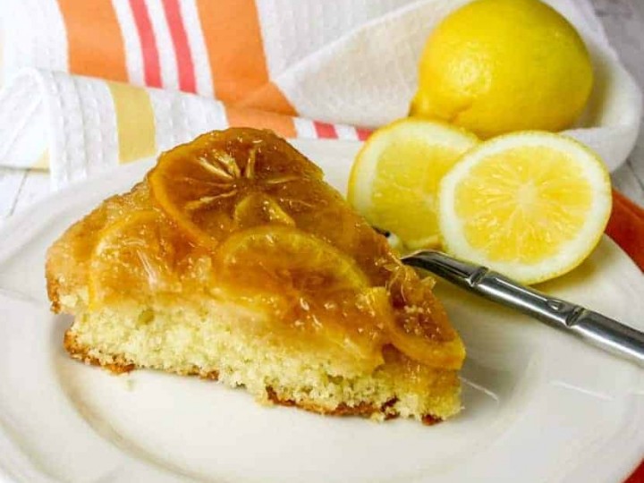 Meyer Lemon Upside Down Polenta Cake | Life, Love, and Good Food