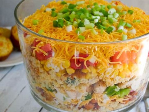 Southwest Chicken Cornbread Salad | Life, Love, and Good Food