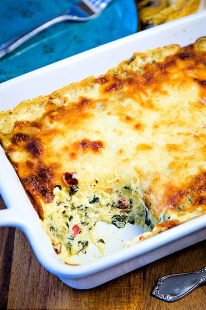 Creamy Spinach Spaghetti Squash Casserole - Life, Love, and Good Food