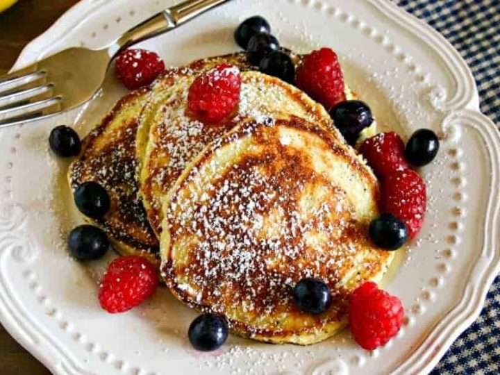 Lemon Poppyseed Ricotta Pancakes | Life, Love, and Good Food