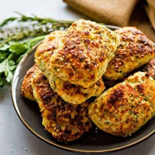 Savory Ricotta Scones on a plate with napkin