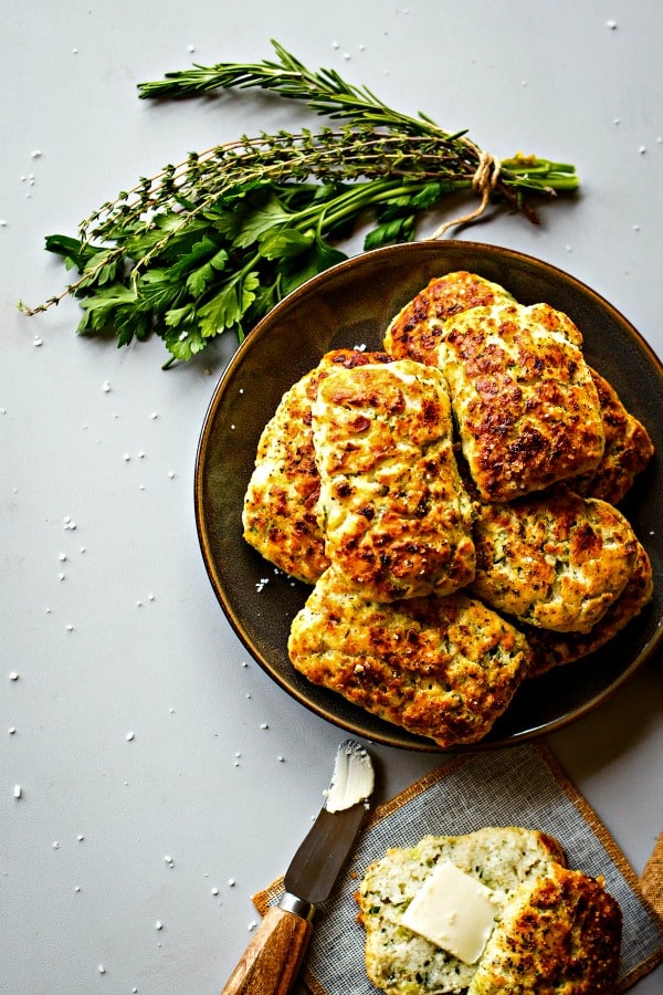 Savory Ricotta Scones with butter