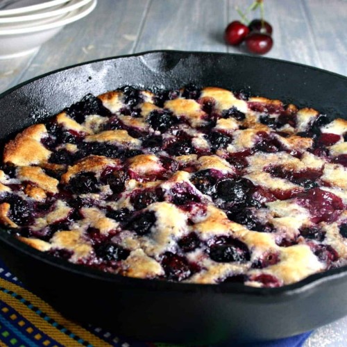 Cast Iron Cherry-Berry Cobbler | Life, Love, and Good Food