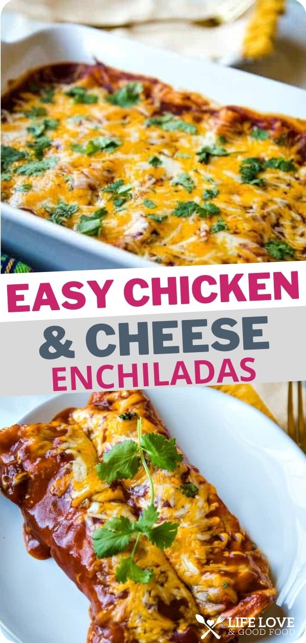 Easy Chicken and Cheese Enchiladas - Life, Love, and Good Food