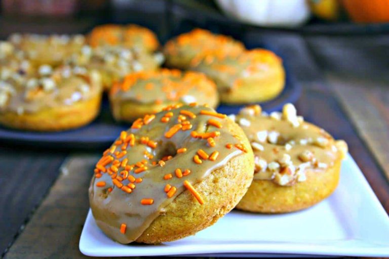 Pumpkin Donuts with Molasses Glaze