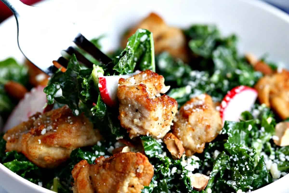 Chicken Kale Caesar Salad | Life, Love, and Good Food