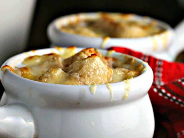 A bowl of French Onion Soup