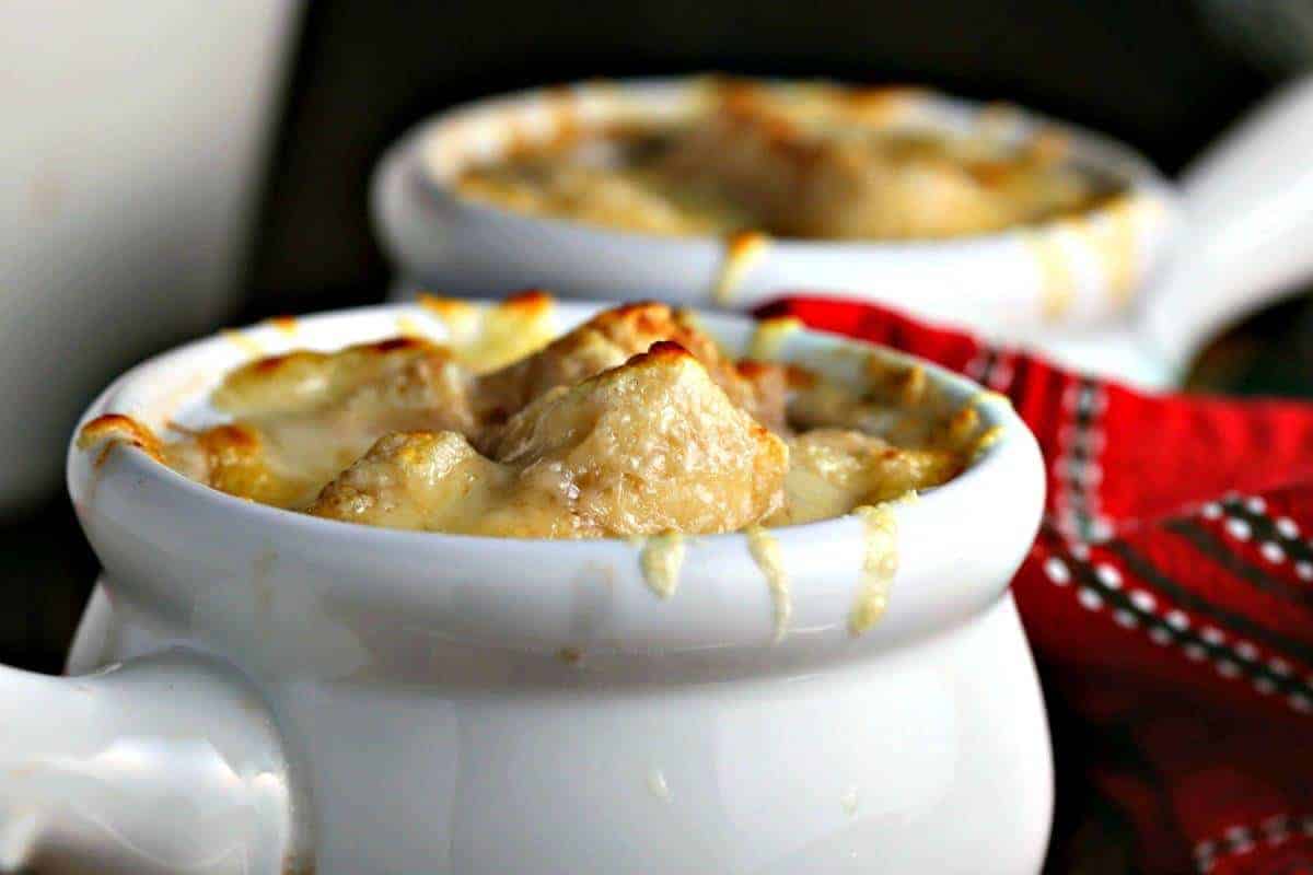 A bowl of French Onion Soup