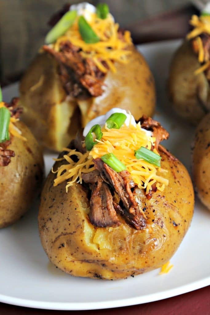 Slow Cooker Beefy BBQ Spuds Life, Love, and Good Food