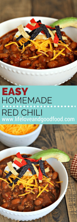 EASY Homemade Red Chili - Life, Love, and Good Food