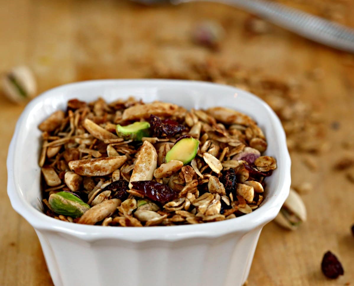A bowl of Ginger Spice Granola 