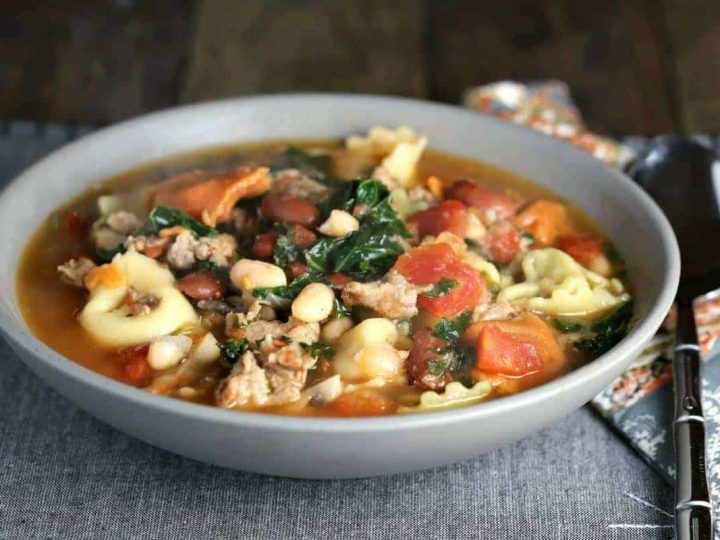 Rustic Sausage Tortellini Soup | Life, Love, and Good Food