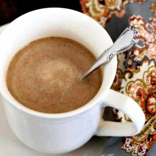 a mug of chai tea made with instant mix