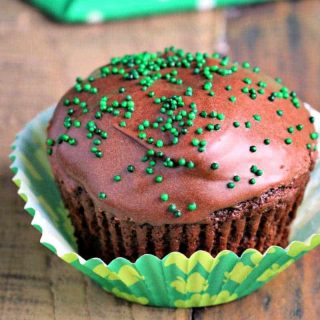 Mint Cream Filled Chocolate Cupcake