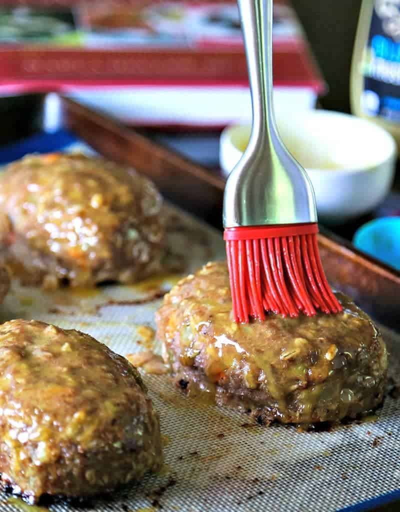 Honey-Sesame Turkey Meatloaves with Broccolini