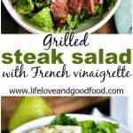 A bowl of Grilled Steak Salad with French Vinaigrette