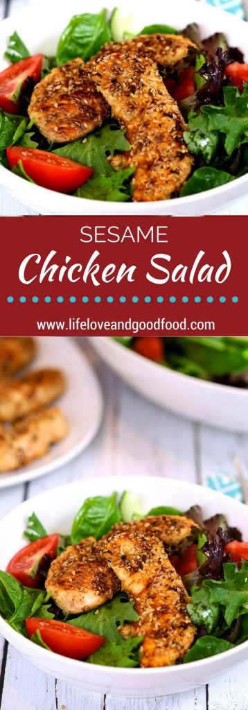 A plate of Sesame Chicken Salad