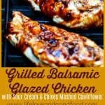 grilled balsamic glazed chicken on a grate