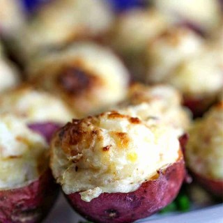 A close up of Ham and Cheese Potato Bites