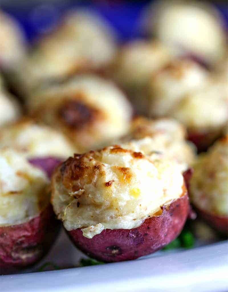 A close up of Ham and Cheese Potato Bites