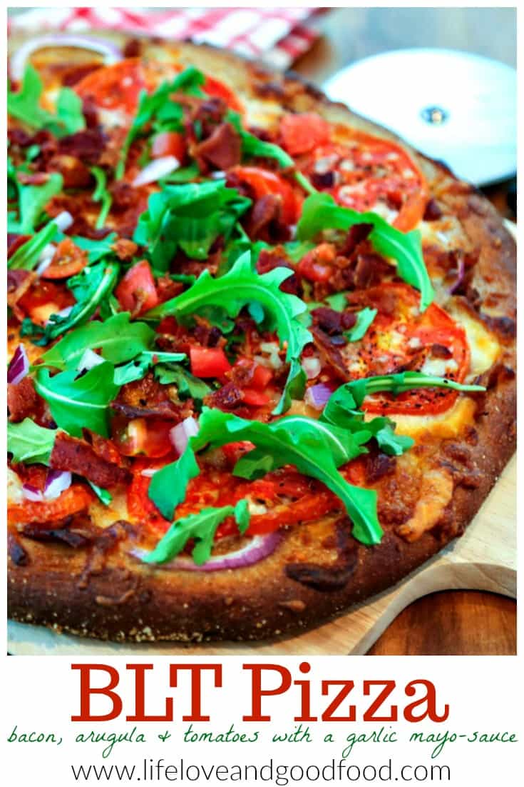 BLT Pizza with Garlic-Mayo Pizza Sauce - Life, Love, and Good Food
