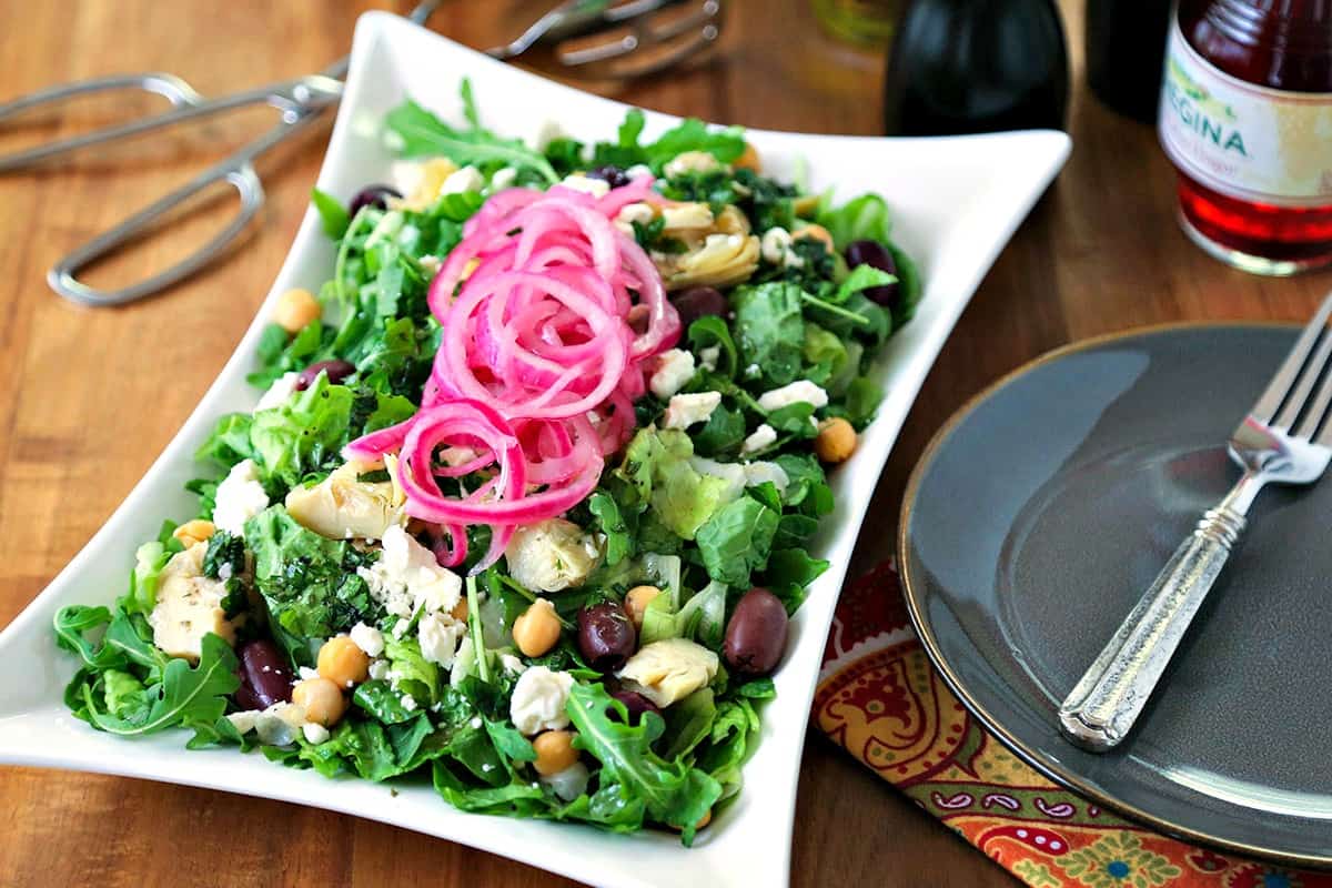 Chopped Mediterranean Salad with Arugula | Life, Love, and Good Food