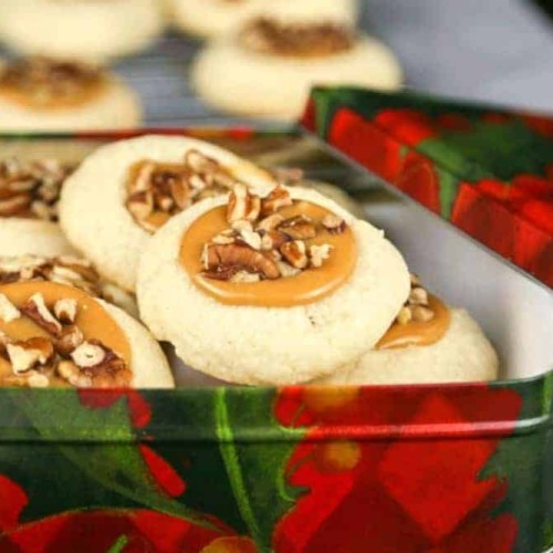 Caramel Pecan Thumbprint Cookies - Life, Love, and Good Food