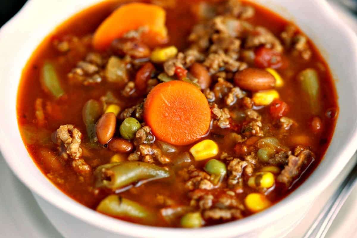30-Minute Beefy Vegetable Soup - Life, Love, and Good Food