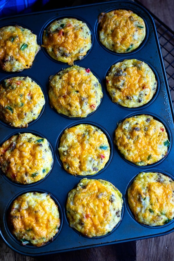 Gluten-Free Sausage Egg Muffins fresh from the oven