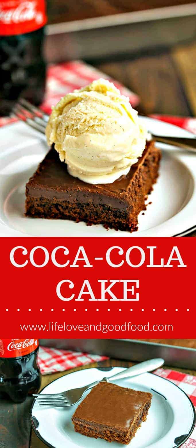 Classic Coca-Cola Chocolate Cake — this no-fuss milk chocolate cake is ultra rich, extremely moist, and even more delicious the second day after it’s baked! #sheetpancake #cake #chocolatecake #dessert #cococolacake #chocolatedessert #chocolate